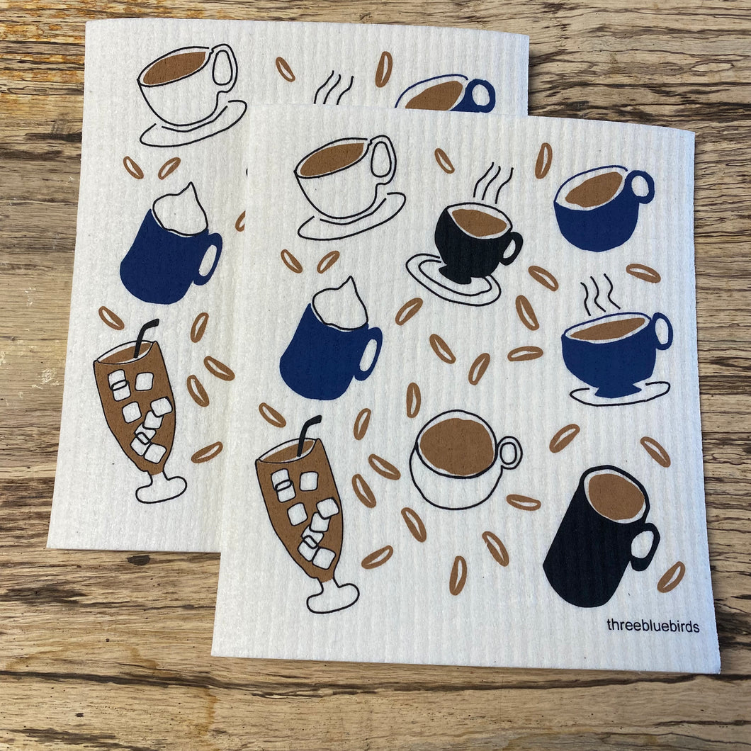 Swedish Dish Towel - Coffee Dream Set of 2