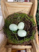 Load image into Gallery viewer, 4&quot; Moss Birds Nest with Eggs
